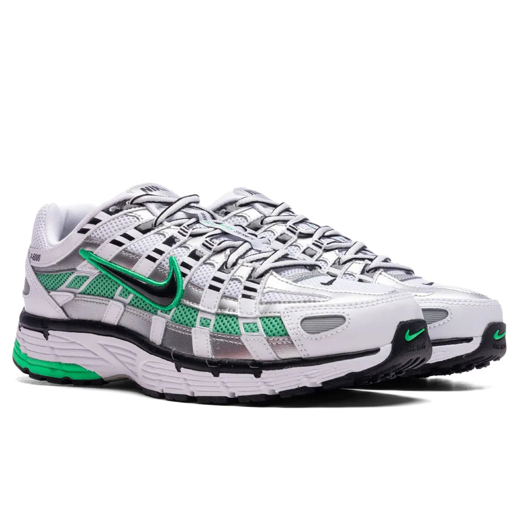 P-6000 - White/Black/Metallic Silver/Spring Green