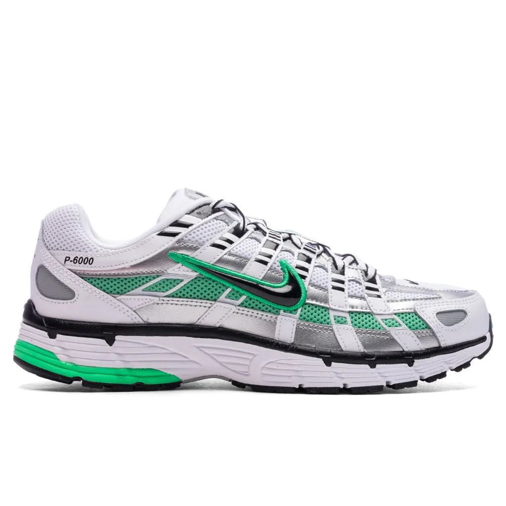 P-6000 - White/Black/Metallic Silver/Spring Green