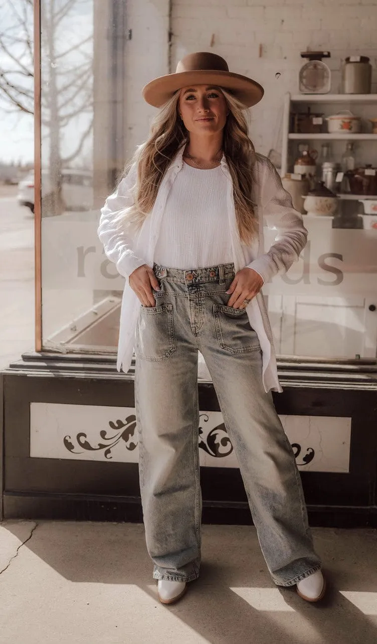 Palmer Cuffed Jeans - La La Land - Light Blue