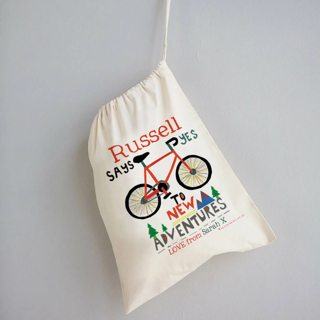 Personalised Cycling Adventures Storage Bag