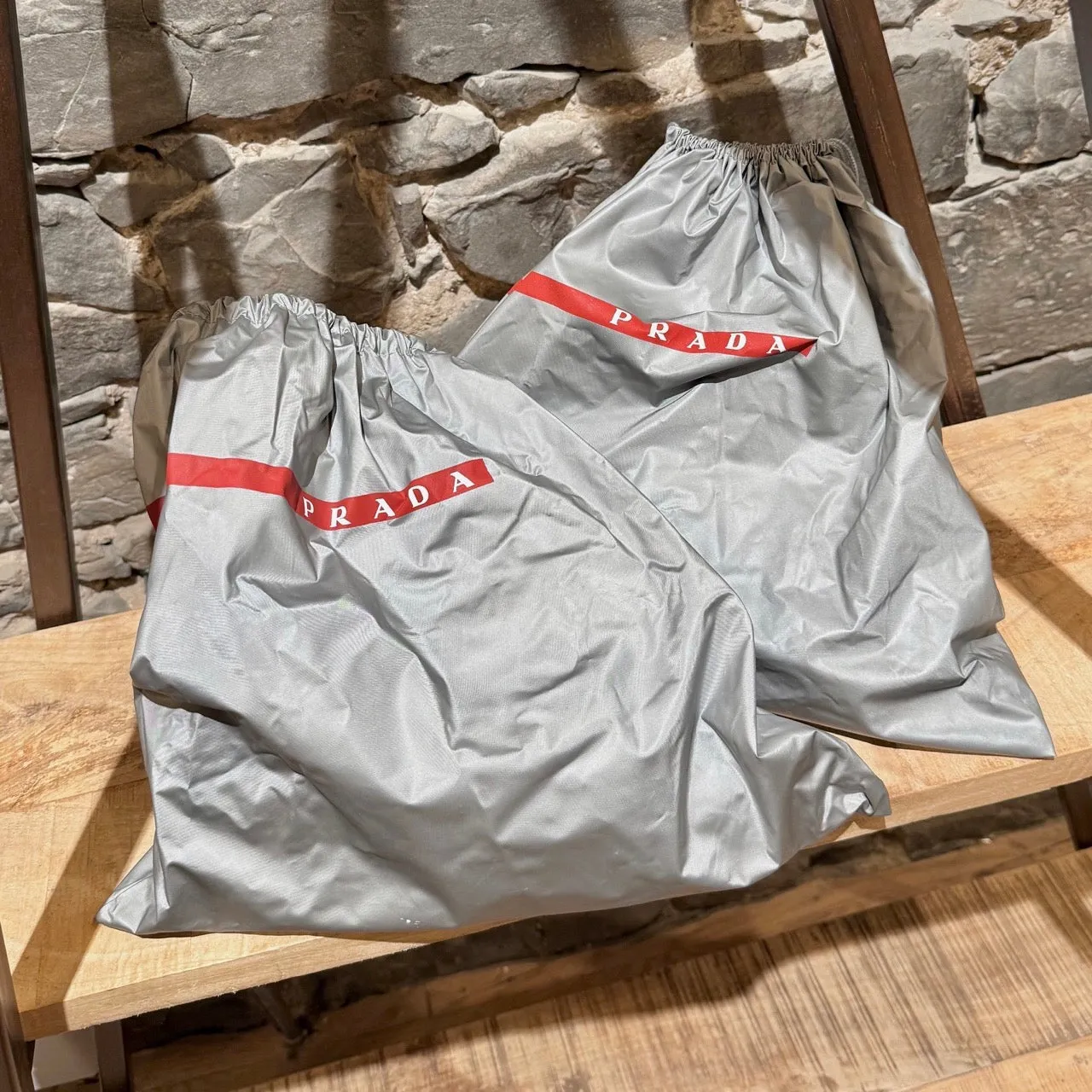 Prada Linea Rossa Light Grey Tricolor Low-Top Sneakers