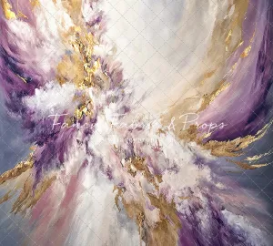 Purple & Golden Marble Swirl - Petite