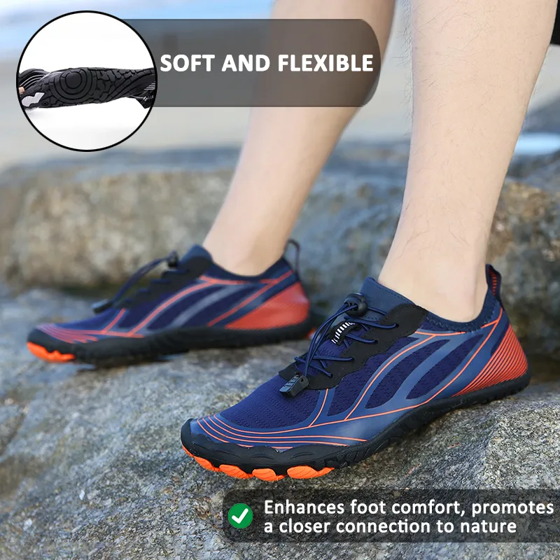Quick-drying Barefoot Shoes Lightweight Adjustable Velcro Closure Hiking, Fitness, Swimming Water Shoes (Unisex)