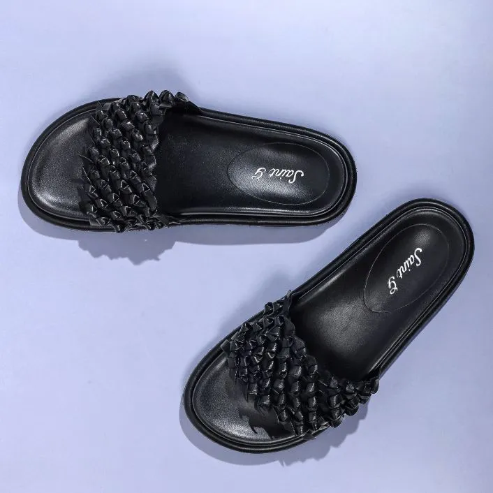 Saint  Caterina black flat sandal