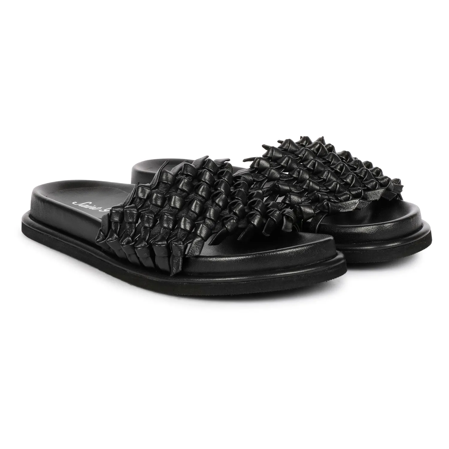 Saint  Caterina black flat sandal