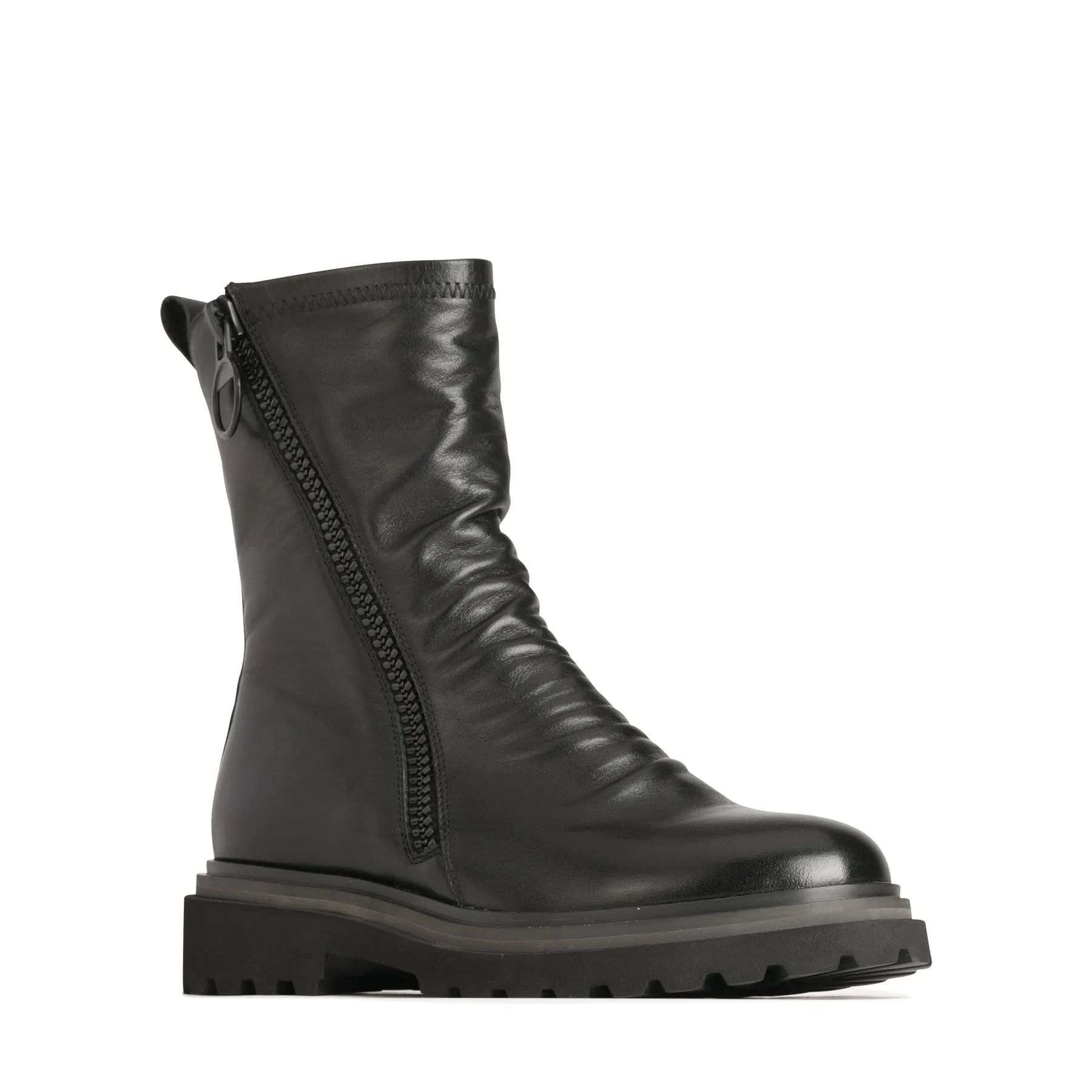 SKARLET LEATHER ZIPPER BOOTS