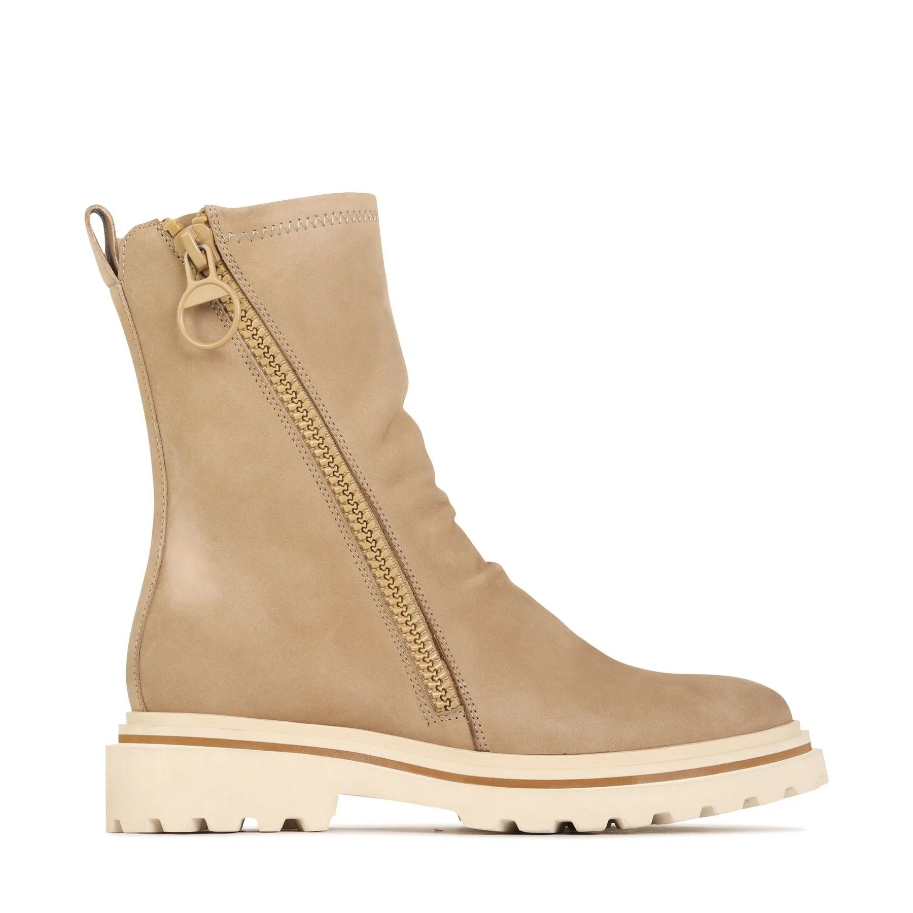 SKARLET LEATHER ZIPPER BOOTS