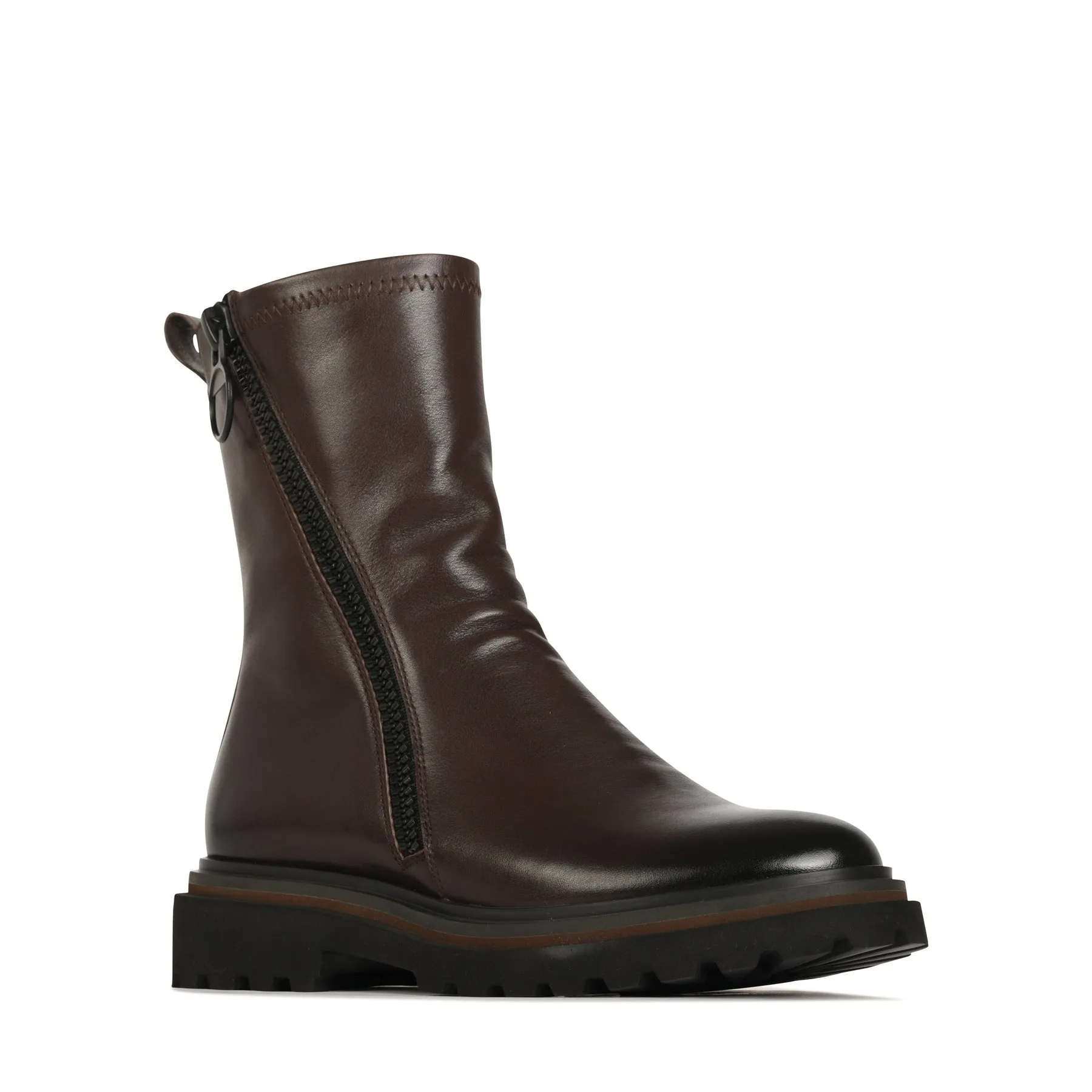 SKARLET LEATHER ZIPPER BOOTS
