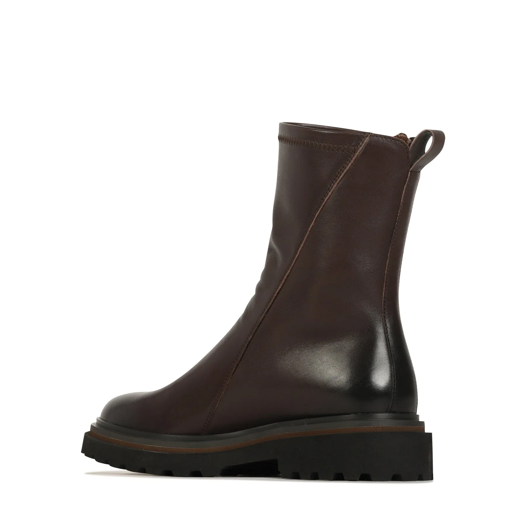 SKARLET LEATHER ZIPPER BOOTS