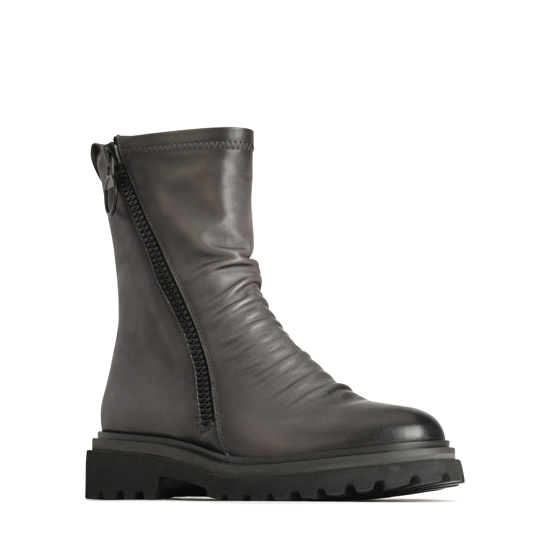 SKARLET LEATHER ZIPPER BOOTS