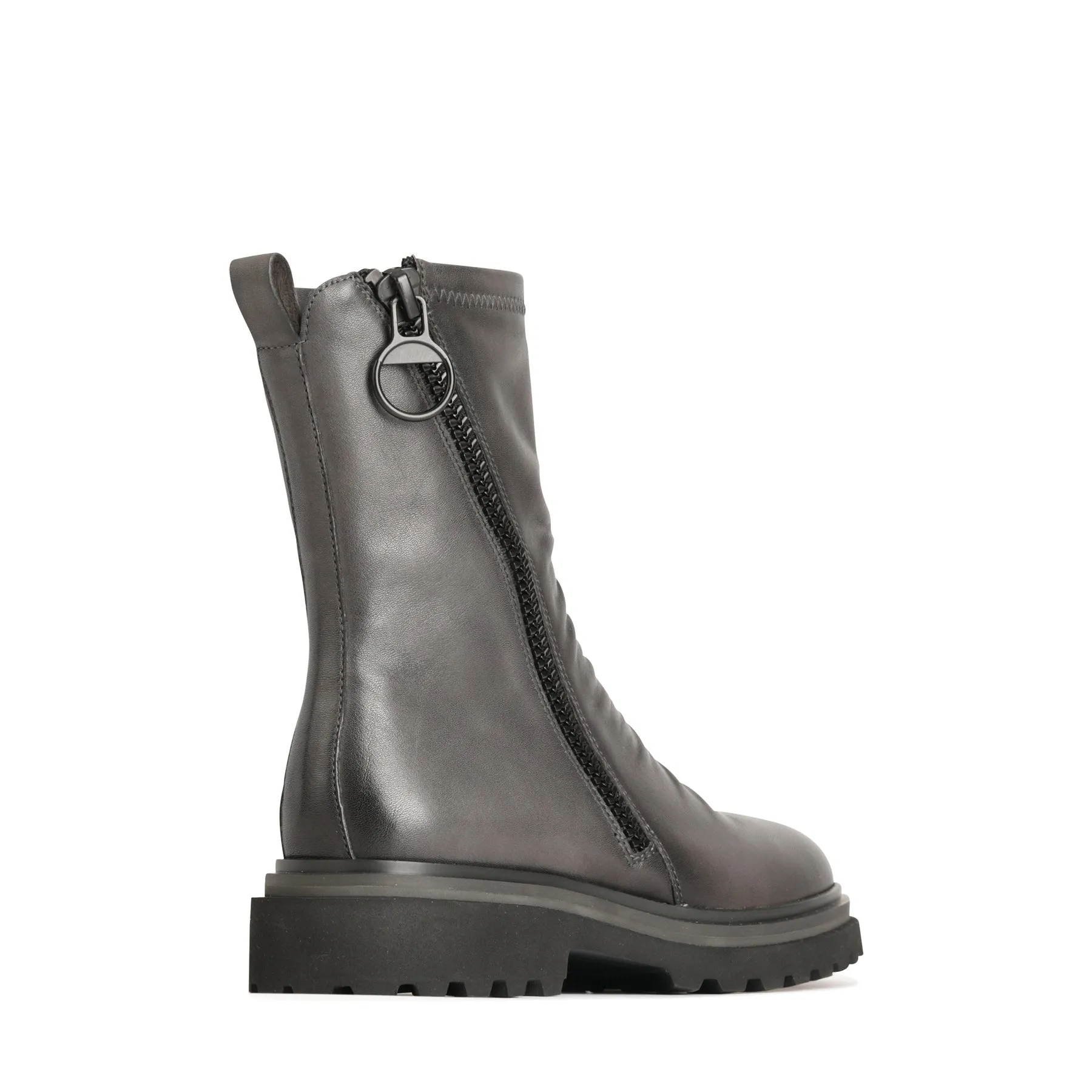 SKARLET LEATHER ZIPPER BOOTS