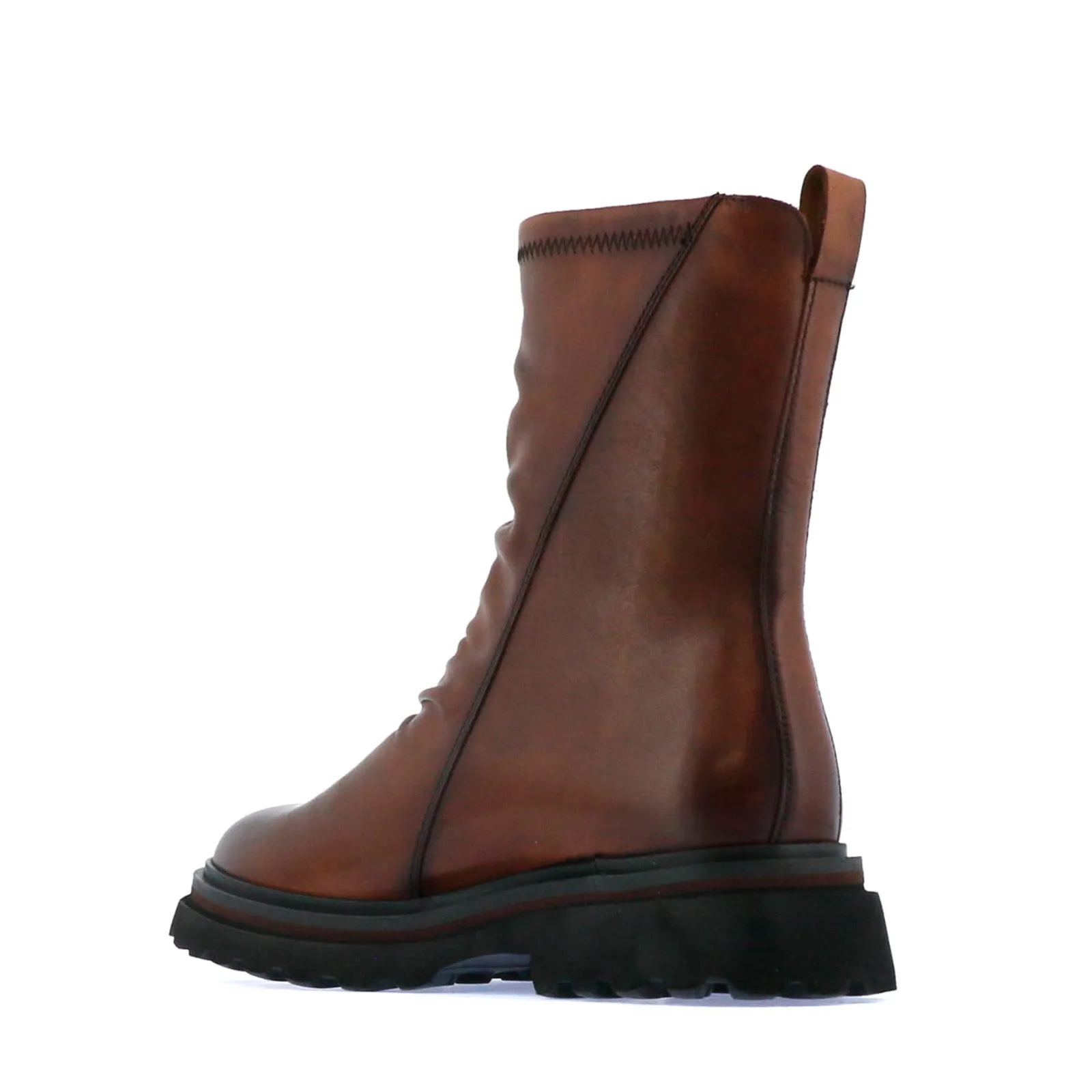 SKARLET LEATHER ZIPPER BOOTS