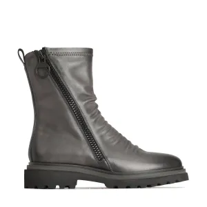 SKARLET LEATHER ZIPPER BOOTS