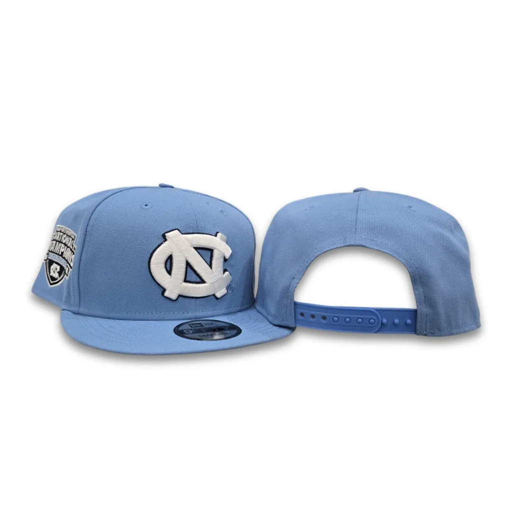 Sky Blue North Carolina Tar Heels Gray Bottom 2012 National Champions Side Patch New Era 9Fifty Snapback