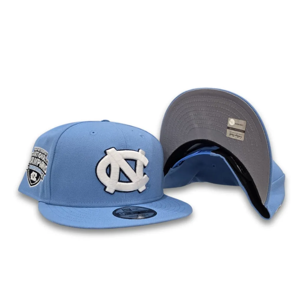 Sky Blue North Carolina Tar Heels Gray Bottom 2012 National Champions Side Patch New Era 9Fifty Snapback