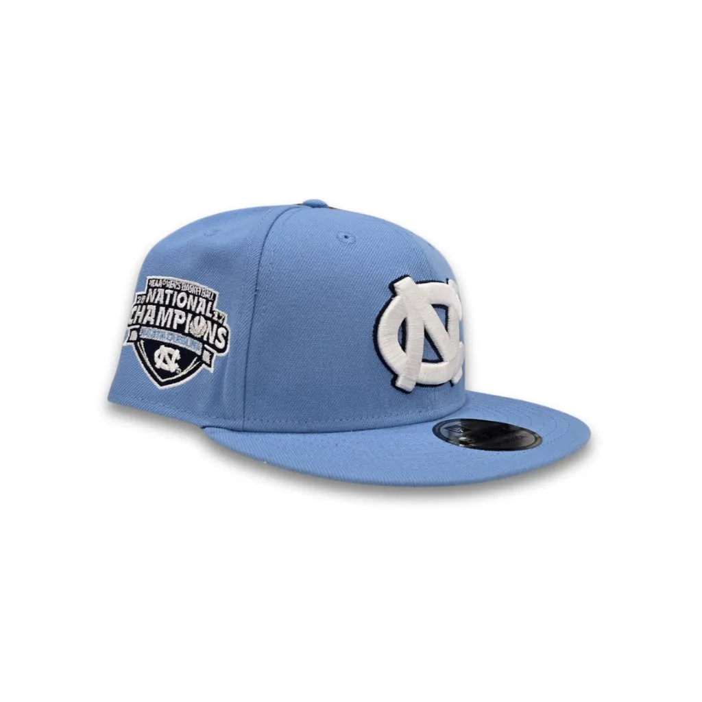 Sky Blue North Carolina Tar Heels Gray Bottom 2012 National Champions Side Patch New Era 9Fifty Snapback