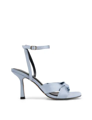 Spring Knot Sandals - Blue Satin