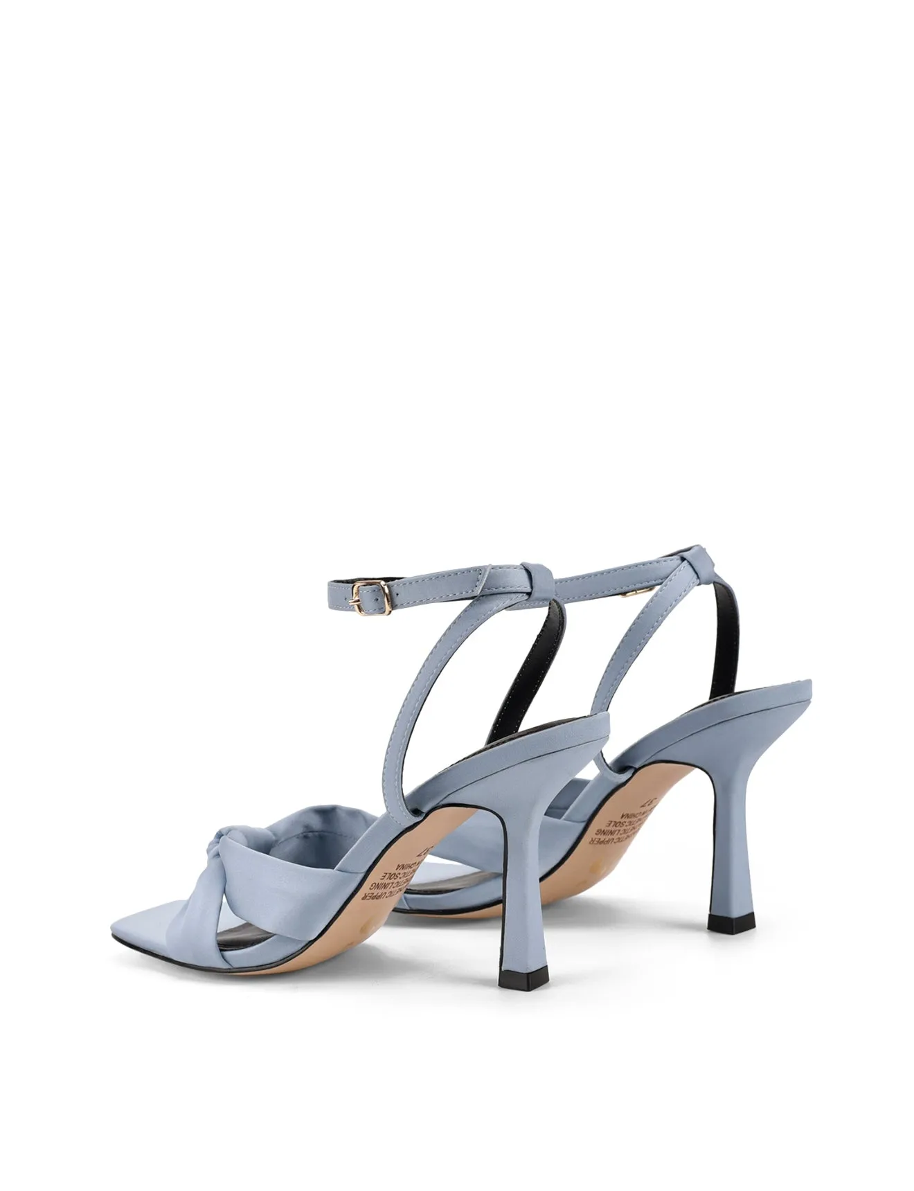 Spring Knot Sandals - Blue Satin