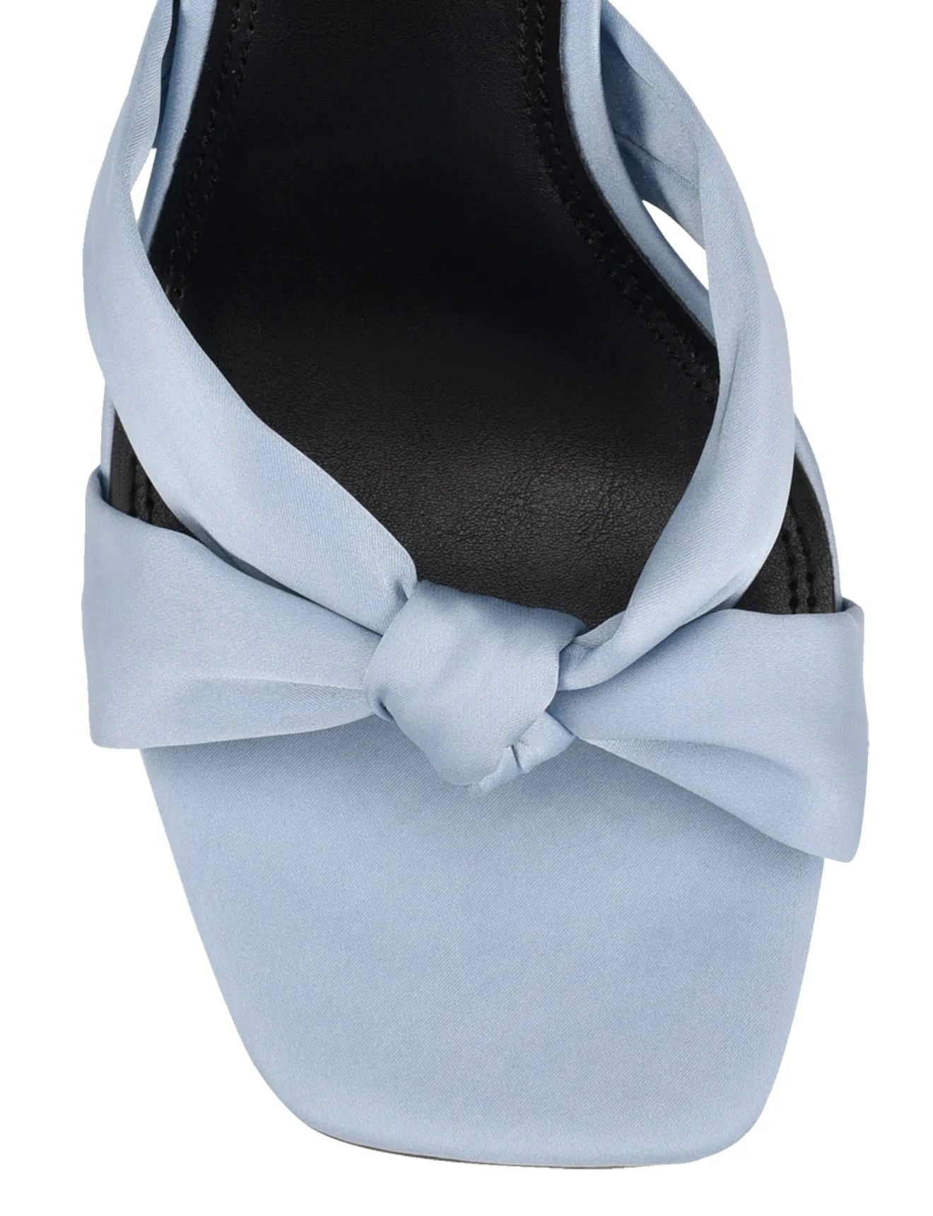 Spring Knot Sandals - Blue Satin
