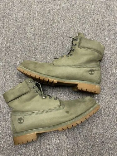 Timberland Boots Color Olive / Military Green Mens Size 13