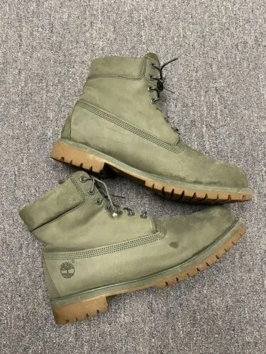 Timberland Boots Color Olive / Military Green Mens Size 13