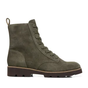 Vionic Women's Lani Water Resistant Lace Up Combat Boot in Olive