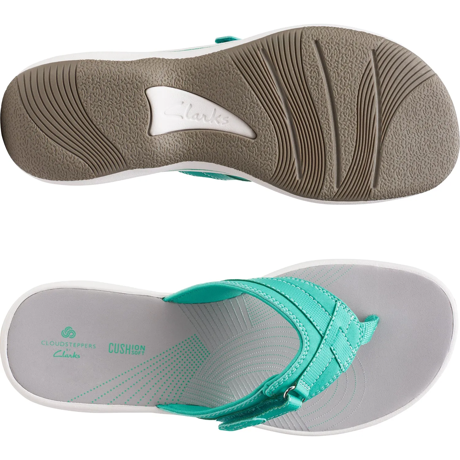 Women's Clarks Cloudsteppers Breeze Sea Green Synthetic