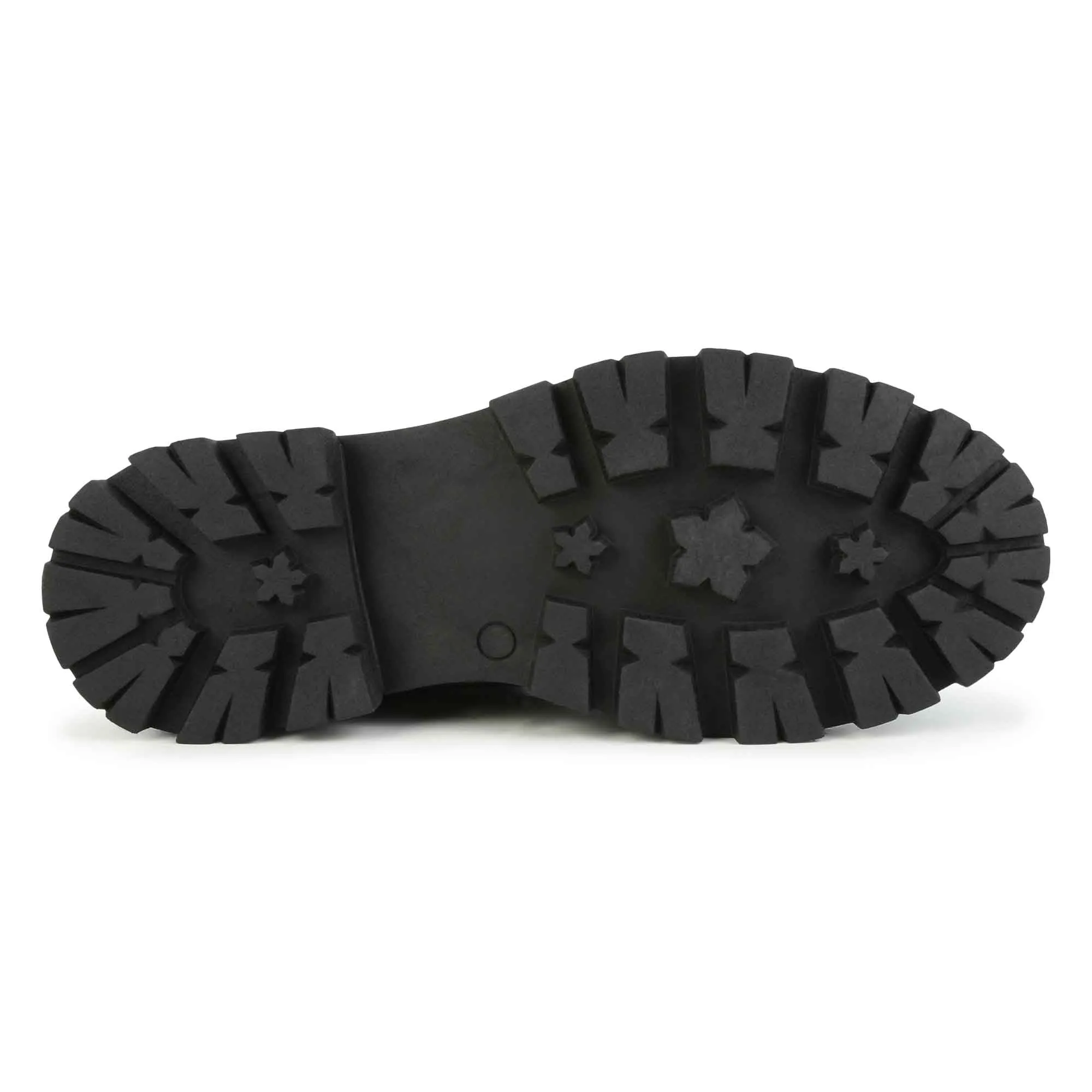 ZADIG & VOLTAIRE Logo-Print Laces Leather Combat Boots